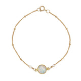 Round Opal Bracelet - Gold - Bracelets - Ofina
