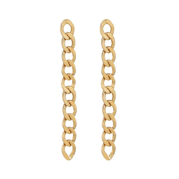 Curb Chain Studs/ Huggie Hoops - - Earrings - Ofina