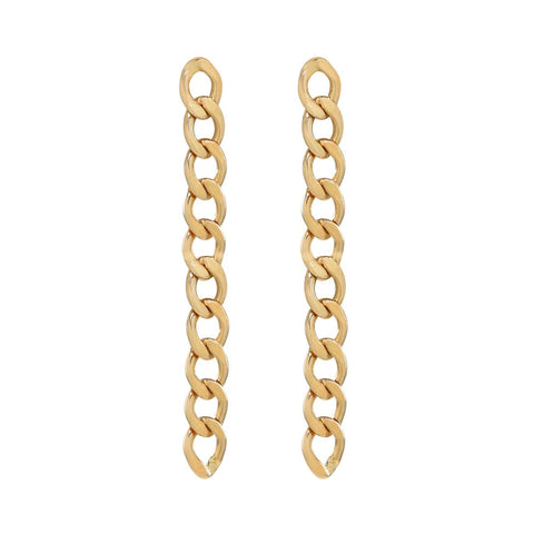 Curb Chain Studs/ Huggie Hoops - - Earrings - Ofina