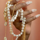 Freshwater Pearl Necklace - - Necklaces - Ofina