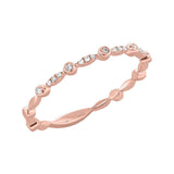 Diamonds Solitaire Pave Half Band - - Rings - Ofina