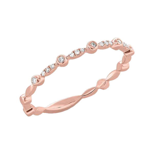 Diamonds Solitaire Pave Half Band - - Rings - Ofina