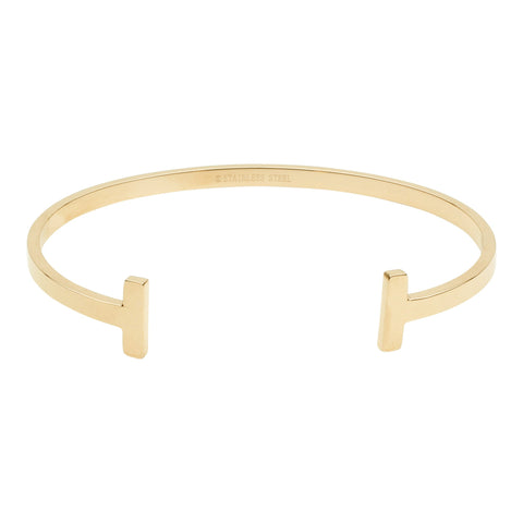 Double Bar Cuff - Gold - Bracelets - Ofina