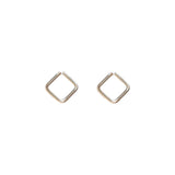 Square Wirewrapped Studs - - Earrings - Ofina