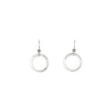 SALE - Brushed Hoop Earring - Silver / Small - Earrings - Ofina