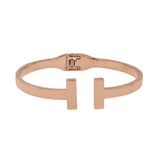 Open Double Bar Hinged Cuff - Rosegold - Bracelets - Ofina