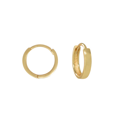 Thick Ear Huggie - Medium / Gold - Earrings - Ofina
