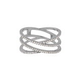 14k Diamonds Swirl Ring - White Gold / 5 - Rings - Ofina