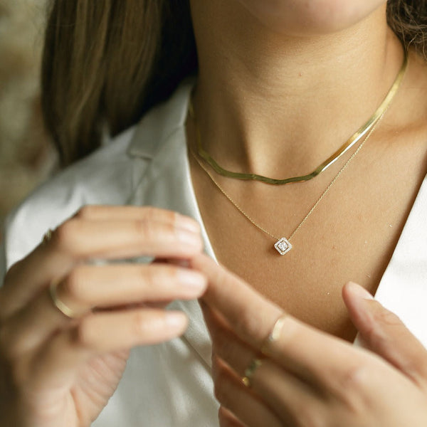 Herringbone Necklace - - Necklaces - Ofina