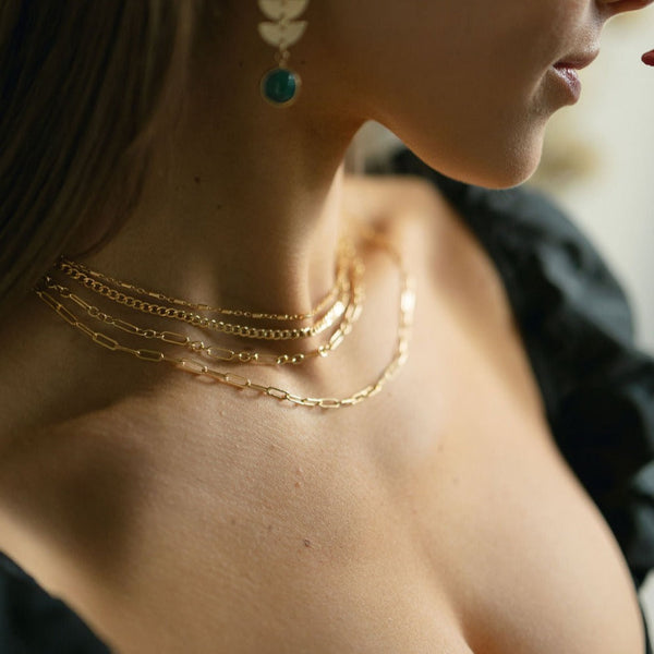 Curb Chain Necklace - - Necklaces - Ofina