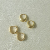 Elongated Nugget Huggies - - Earrings - Ofina
