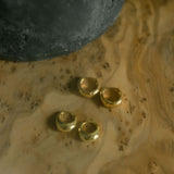 Elongated Nugget Huggies - - Earrings - Ofina