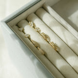 10k Solid Gold Leaves Huggies - - Earrings - Ofina