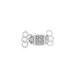 Ornate Square No Tangle Clasp - Silver / Triple - Necklaces - Ofina