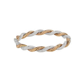 SALE - Flat Braided Ring - Gold Silver / 5 - Rings - Ofina