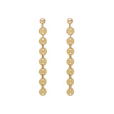 Tiny Disc Drop Earrings - Gold - Earrings - Ofina