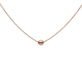 SALE - Solid Gold Faceted Mirror Ball Necklace - Rose Gold - Necklaces - Ofina
