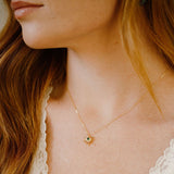 Green CZ Starburst Necklace - - Necklaces - Ofina