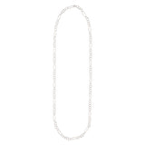 Multi-Interlocking Diamond Cut & Marquise Necklace - Silver - Necklaces - Ofina