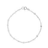 Geometric Cable Chain Bracelet - Silver / 6 inches - Bracelets - Ofina
