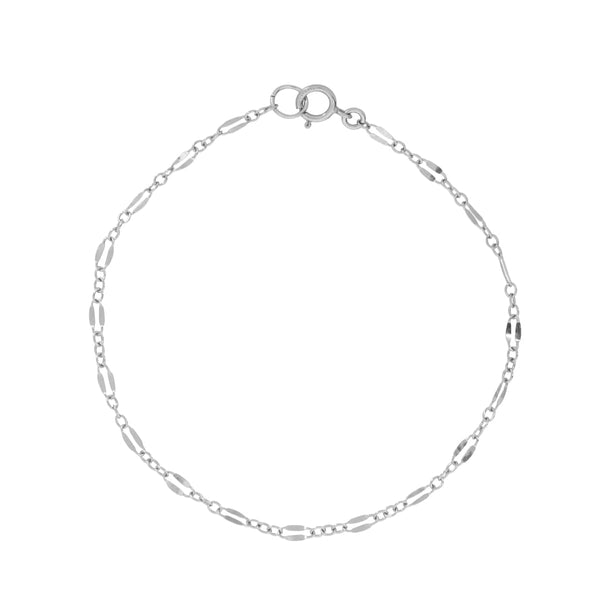 Geometric Cable Chain Bracelet - Silver / 6 inches - Bracelets - Ofina