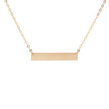SALE - Thick Bar Necklace - Gold - Necklaces - Ofina