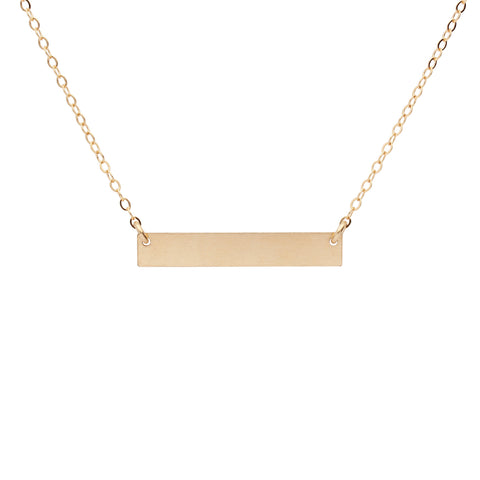 SALE - Thick Bar Necklace - Gold - Necklaces - Ofina