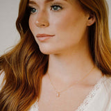 Rose Quartz Emerald Necklace - - Necklaces - Ofina