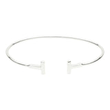 Double Bar Thin Cuff - Silver - Bracelets - Ofina