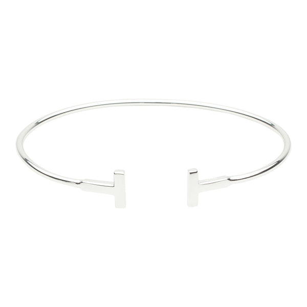 Double Bar Thin Cuff - Silver - Bracelets - Ofina