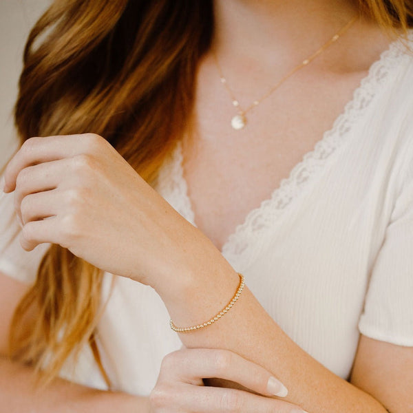 Beaded Stretchy Bracelet - - Bracelets - Ofina