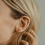 Bezel CZ Colorful Huggies - - Earrings - Ofina