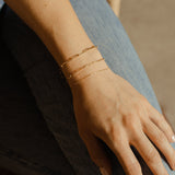 14k Solid Gold Thick Paperclip Bracelet - - Bracelets - Ofina