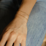 14k Solid Gold Paperclip Bracelet - - Bracelets - Ofina