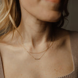 14k Solid Gold Thin Chain w/ Extender - - Necklaces - Ofina