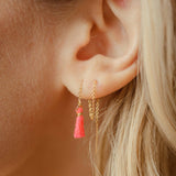 Tassel Ear Threaders - - Earrings - Ofina