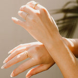14k Solid Gold Thin Diamond Cut Ring - - Rings - Ofina