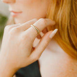10k Solid Gold Twist Ring - - Rings - Ofina