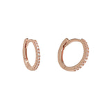 Classic CZ Huggies - Medium / Rose Gold - Earrings - Ofina