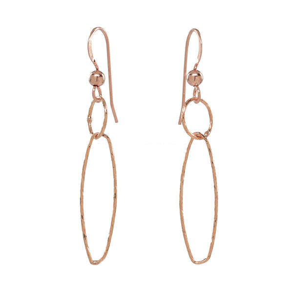 Circles & Marquise Earrings - Rose Gold - Earrings - Ofina