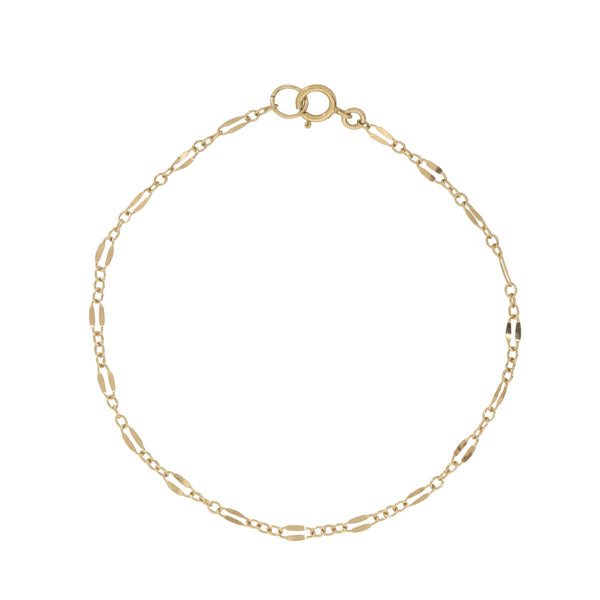 Geometric Cable Chain Bracelet - Gold / 6 inches - Bracelets - Ofina