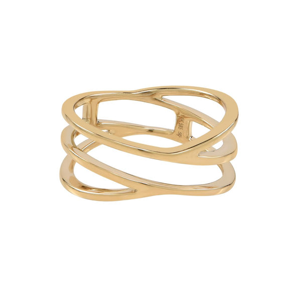 14k Swirl Ring - Yellow Gold / 5 - Rings - Ofina