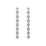 Tiny Disc Drop Earrings - Silver - Earrings - Ofina