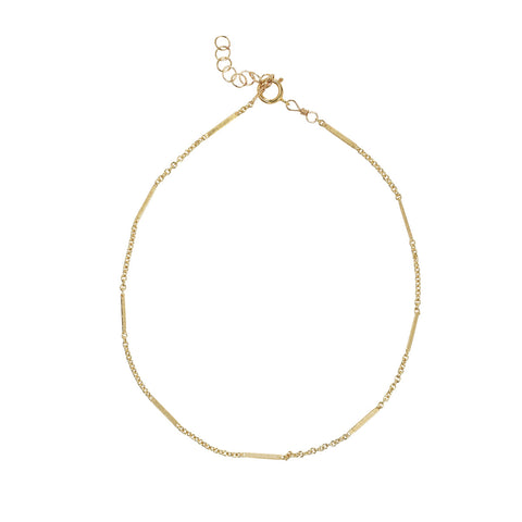 10mm Bar / Link Anklet - Gold / 8 - Bracelets - Ofina