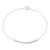 SALE - Curved Tube Bracelet - Silver - Bracelets - Ofina