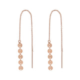 Geometric Ear Threaders (more shapes) - 5 Discs / Rose Gold - Earrings - Ofina