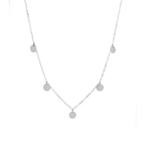 5 Tiny Discs Necklace - Choker / Silver - Necklaces - Ofina