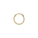 10k Solid Gold Twisted Huggie - Yellow Gold / 10mm - Sold Individually - Earrings - Ofina