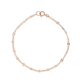 Geometric Cable Chain Bracelet - Rosegold / 6 inches - Bracelets - Ofina