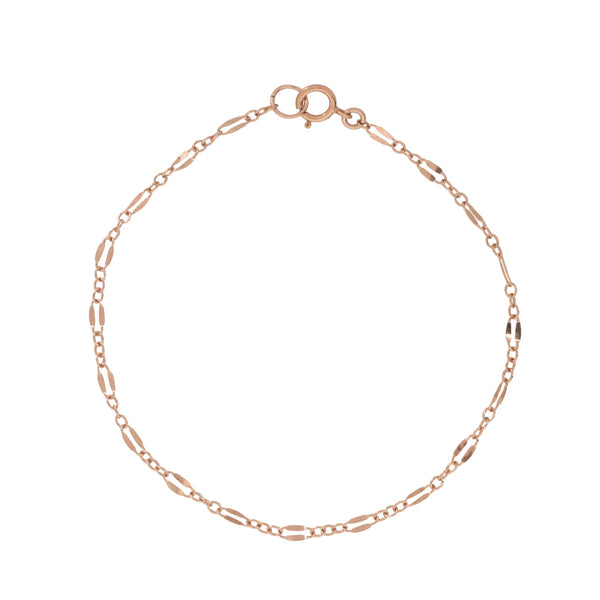 Geometric Cable Chain Bracelet - Rosegold / 6 inches - Bracelets - Ofina